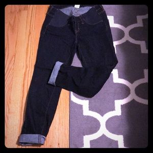 Old navy dark wash maternity jeans
